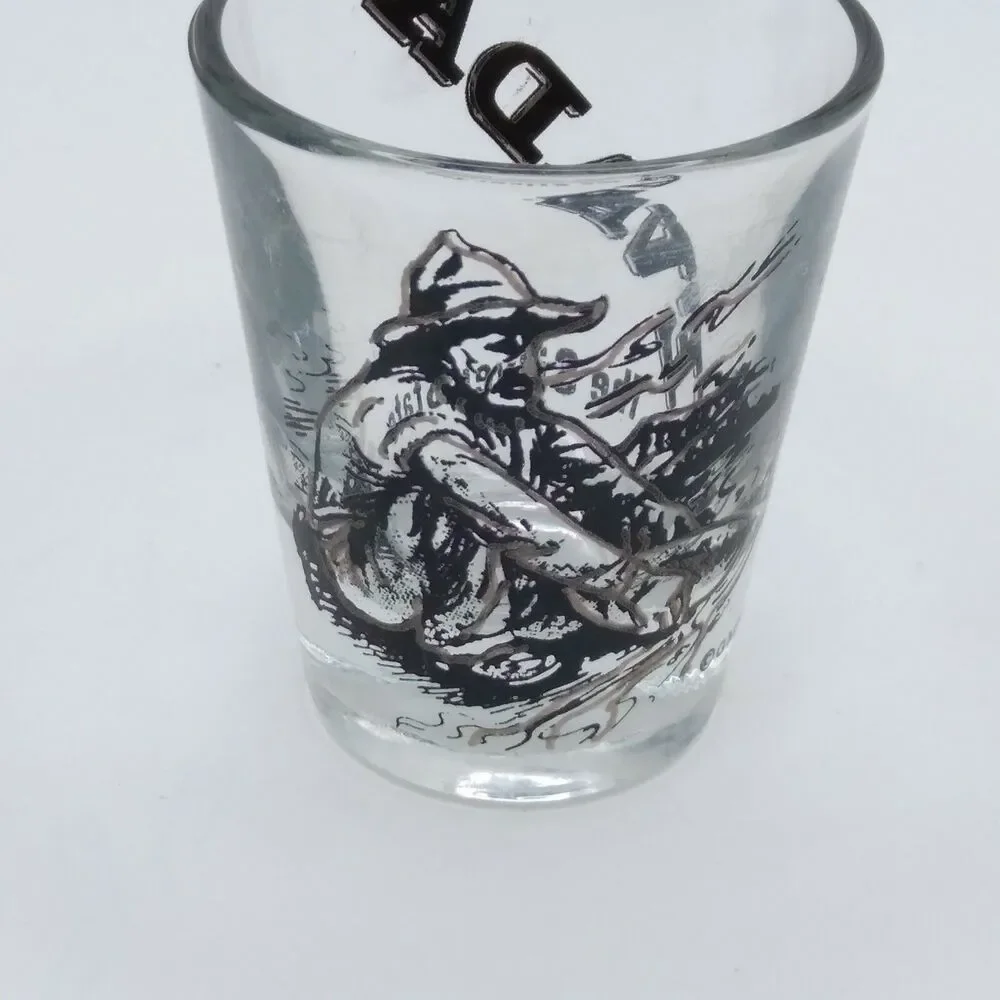 Shot Glass 2oz Nevada Miner Panning Graphic Silver State Barware State Souvenir